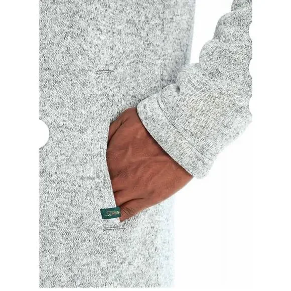 Orvis Men's Fleece Lined Quarter Zip Pullover Heather Gray Size Large Outdoors - Picture 8 of 12